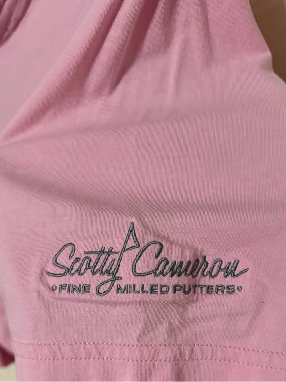 Peter Millar Scotty Cameron Men's Light Pink Polo Shirt with Chest Pocket - Picture 2 of 3